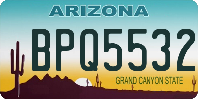 AZ license plate BPQ5532