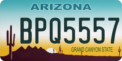 AZ license plate BPQ5557