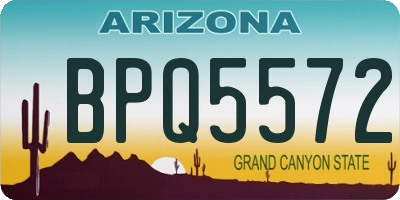 AZ license plate BPQ5572