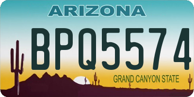 AZ license plate BPQ5574