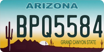 AZ license plate BPQ5584