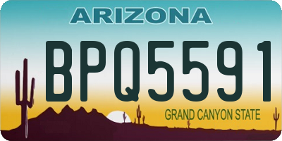 AZ license plate BPQ5591