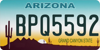 AZ license plate BPQ5592