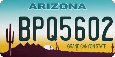AZ license plate BPQ5602