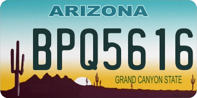 AZ license plate BPQ5616