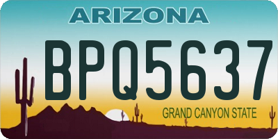 AZ license plate BPQ5637