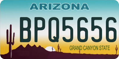 AZ license plate BPQ5656
