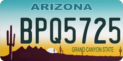 AZ license plate BPQ5725