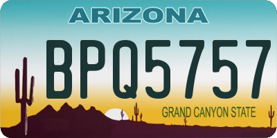 AZ license plate BPQ5757