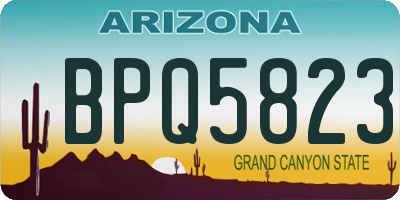 AZ license plate BPQ5823