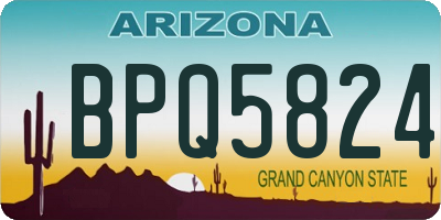 AZ license plate BPQ5824