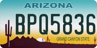 AZ license plate BPQ5836