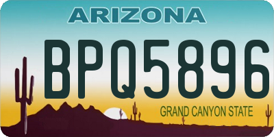 AZ license plate BPQ5896