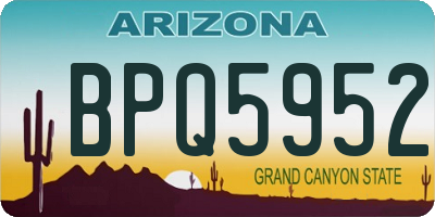 AZ license plate BPQ5952