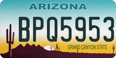 AZ license plate BPQ5953