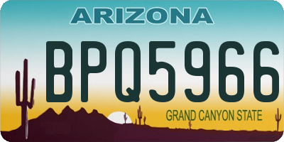 AZ license plate BPQ5966