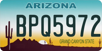AZ license plate BPQ5972