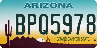 AZ license plate BPQ5978