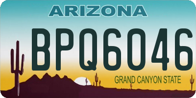 AZ license plate BPQ6046