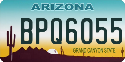 AZ license plate BPQ6055
