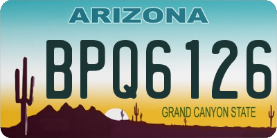 AZ license plate BPQ6126