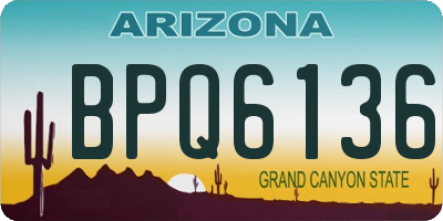 AZ license plate BPQ6136