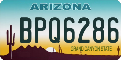 AZ license plate BPQ6286