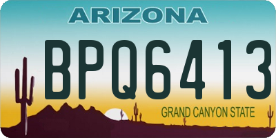 AZ license plate BPQ6413