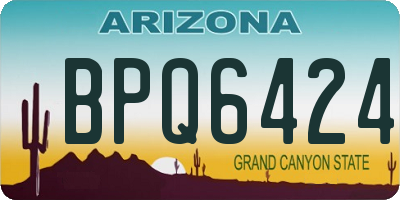 AZ license plate BPQ6424