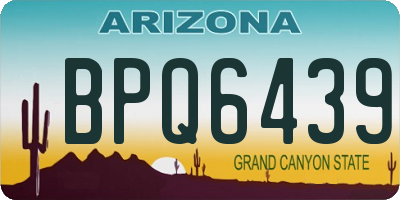 AZ license plate BPQ6439