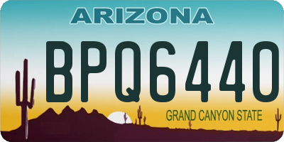 AZ license plate BPQ6440
