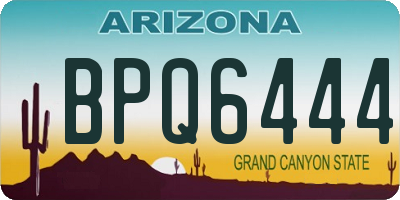 AZ license plate BPQ6444