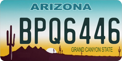 AZ license plate BPQ6446