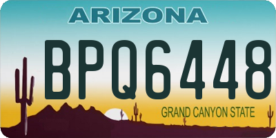 AZ license plate BPQ6448