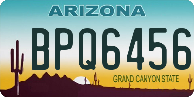 AZ license plate BPQ6456