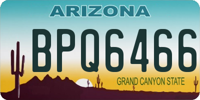 AZ license plate BPQ6466