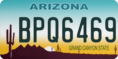 AZ license plate BPQ6469