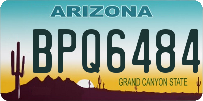 AZ license plate BPQ6484