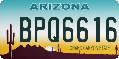 AZ license plate BPQ6616