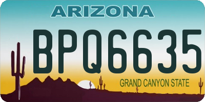 AZ license plate BPQ6635