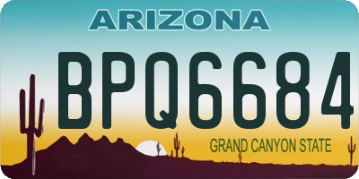 AZ license plate BPQ6684