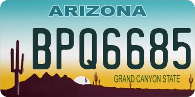 AZ license plate BPQ6685
