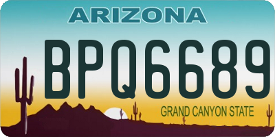 AZ license plate BPQ6689
