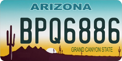 AZ license plate BPQ6886