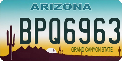 AZ license plate BPQ6963