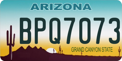 AZ license plate BPQ7073