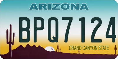 AZ license plate BPQ7124