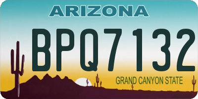 AZ license plate BPQ7132