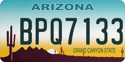 AZ license plate BPQ7133