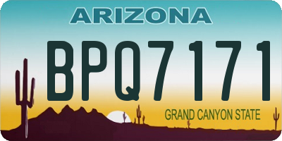 AZ license plate BPQ7171